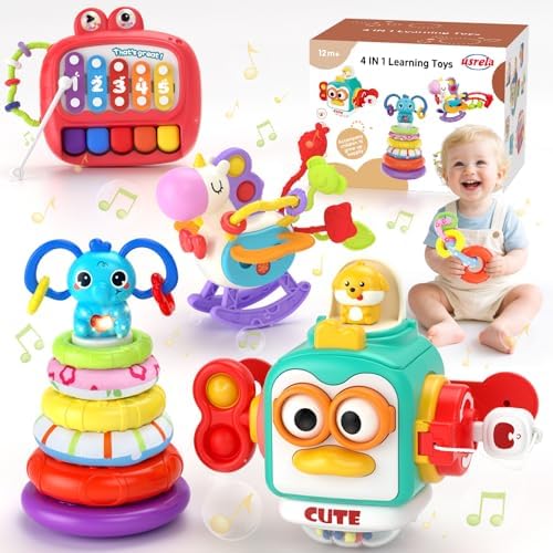 usrela 4 in 1 Baby Toys for 12 18 Month, Toy for Baby Birthday Gift for 1 2 by UsrelaToysforToddler