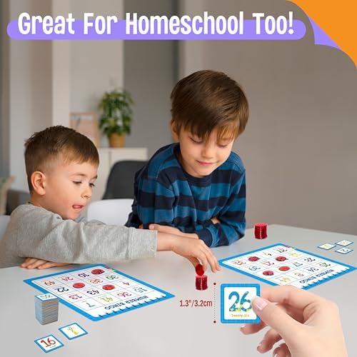 Family Bingo Game, Alphabet Animal Sight Word and Number Bingo Board Game, Counting and Matching Skills Classic Educational Game for Kindergarten and Preschool Kids, Perfect for Home and Classroom - Image 4