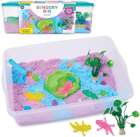 Creativity for Kids Sensory Bin: Axolotl | Hands-On Activity with Wiggly Foam, Figures & Tools | Encourages Fine Motor Skills, Creativity & Calm (Ages 3+) by CreativityforKids