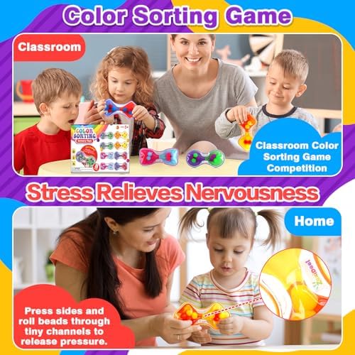 Sensory Fidget Toys for Kids Toddler: 16 Pack Color Sorting Squeeze Toys - Image 6