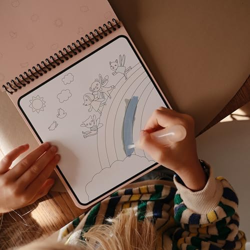 mushie Fairies Reusable Water Color Pad | Montessori Travel Activity Fairy Tale Book + Refillable Brush for Toddlers 3 Years+ - Image 4