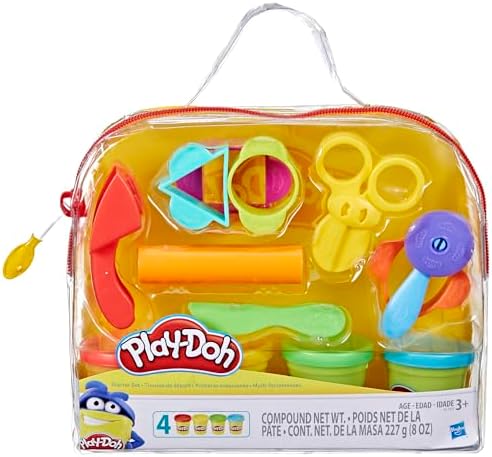 Play-Doh Starter Set 9-Piece Kit with Storage Tote & 4 Modeling Compound Cans, Ages 3+, Presentation May Vary by Unknown