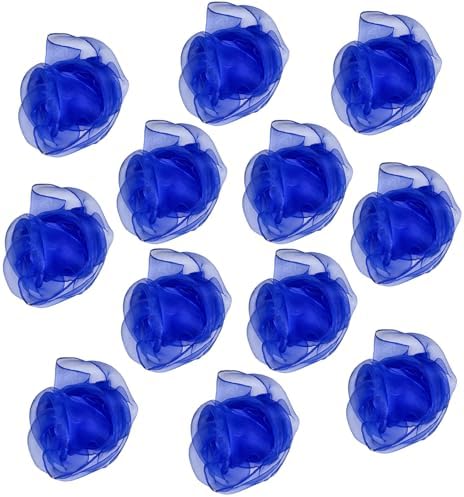 Lolakee Dance Scarves 12 Pcs Juggling Scarves for Kids Play Silk Scarve for Babies Toddlers Children Movement Learning Education Musical Accessories Colorful Scarfs Magic Tricks Performance (Blue) by Lolakee