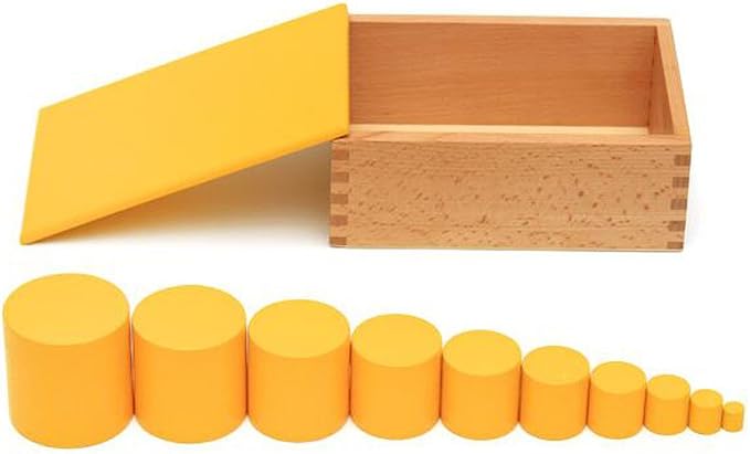 YHZAN Montessori Sensorial Material Knobless Cylinders Kids Wooden Toy (Set of 4) Early Development Tool for Toddlers Wooden Blocks - Image 7