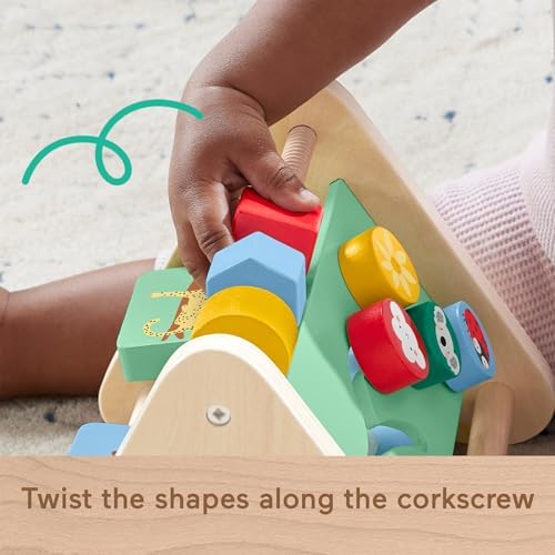Fisher-Price Wood Baby Toy Activity Triangle, 3-Sided Wooden Fine Motor Developmental Play for Infants Ages 6+ Months​ - Image 4