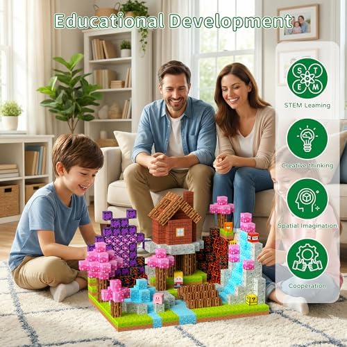 150PCS Magnetic Blocks Magnet Building Cubes Birthday Gifts for Kids - Image 4
