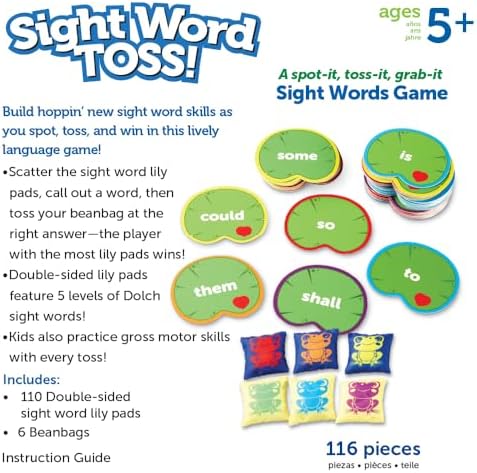 Learning Resources Sight Word Toss, Sight Word Phonics Games, Reading Flash Cards, Ages 5+ - Image 6