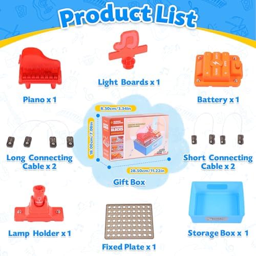 Science Kits for Kids, Children's STEM Educational Toy, DIY Circuit Connections, Playable Piano Enlightenment Toy, Educational Fun Toy Gift for Boys and Girls - Image 6