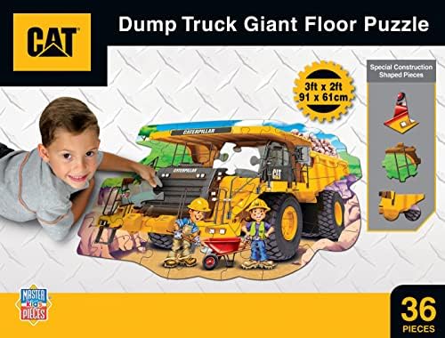 MasterPieces Floor Puzzle - Jumbo Size 36 Piece Jigsaw Puzzle for Kids - Caterpillar Dump Truck Tractor - 3ftx2ft - Image 3