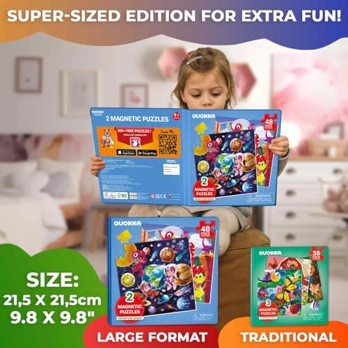 Magnetic Puzzles for Toddlers 3-5 - 2x48 Pieces Travel Games for Kids 2-4 - Image 2