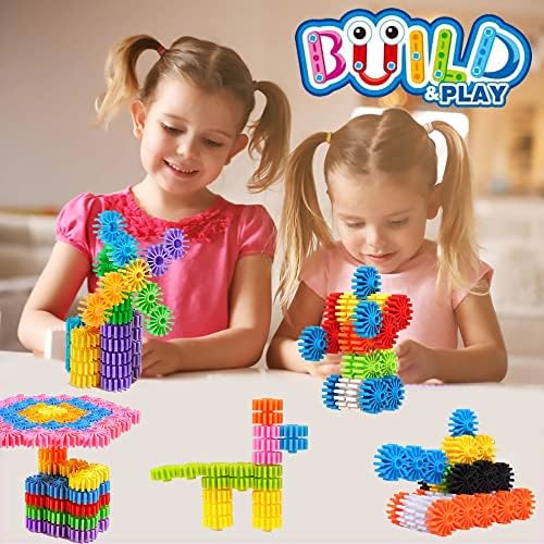 Gears Interlocking Learning Set, STEM Construction Toy Set - Building Kids Toys 180 Pcs - 10 Colors - Image 6