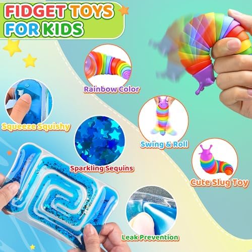 12Pack Sensory Autism Toys for Tollder Kids, Airplane Travel Road Trip Restaurant Toy for Age 3-5 5-7 Fidget Classroom Must Have Treasure Prize Autistic ADHD Easter Basket Stuffers Gifts - Image 3