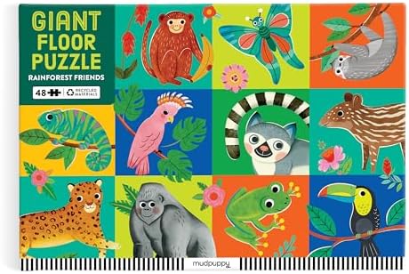 Mudpuppy - Rainforest Friends 48 Piece Giant Floor Puzzle for Kids - Image 2