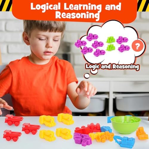 Counting Transportation Color Sorting Toys for Kids,Montessori STEM Sensory Preschool Educational Activities Learning Fine Motor Sorting Matching Games for Kids Boys Girls Ages 3+ - Image 3