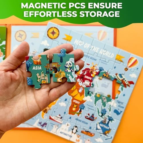Magnetic Puzzles for Toddlers 3-5 - 2x48 Pieces Travel Games Ages 4-8 - Image 5