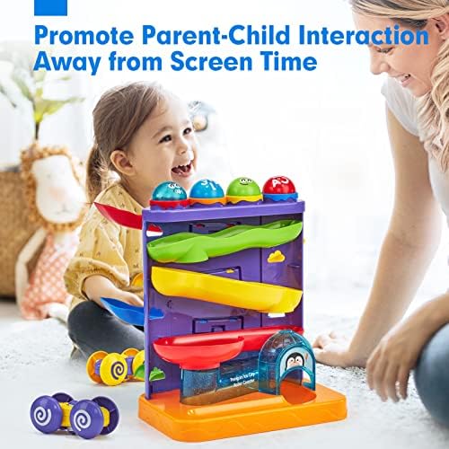 hahaland Ball Drop Toys for 1 Year Old, 2 in 1 Pound a Ball & Car Ramp - Image 5
