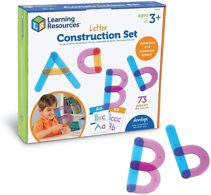Learning Resources Letter Construction Activity Set - Alphabet Montessori Toys, Toddler Writing , ABC Phonics for Kids, Learn to Readd, Teacher Classroom Must Haves, Birthday Gifts for Students by LearningResources