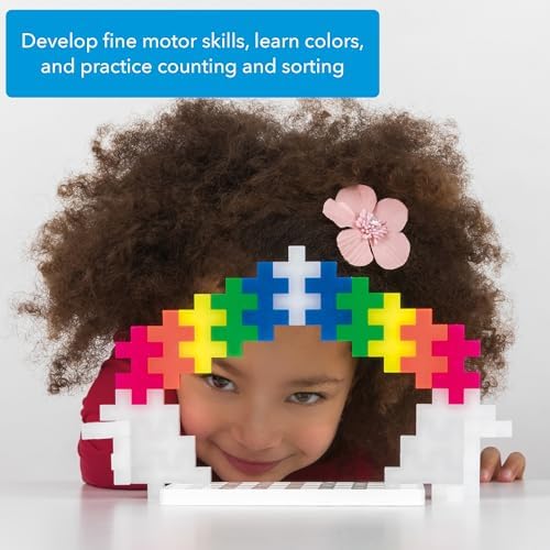 PLUS PLUS Big 100 Piece, Neon Color Mix - Large Blocks for Toddlers - Image 4