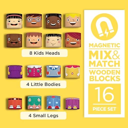 16-Piece Magnetic Wooden Friends Set, Diversity Dolls - Image 4