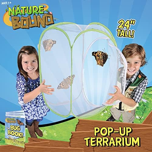 Nature Bound Butterfly Growing Kit - Live Caterpillar to Butterfly Project for Kids - Includes Voucher for Caterpillars, Green Pop-Up Enclosure, and STEM Learning Guide - Image 3