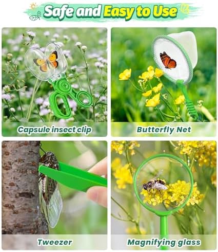 Bug Catcher for Kids, 17 PCS Bug Catching Kit with Bug Collector Toy Bugs - Image 4