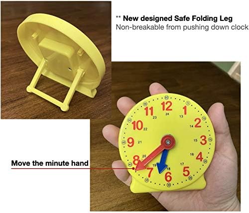Learning Clock for Kids, Student Learning Clocks Teaching Time 12/24 Hours Geared Clock 4+Years Seller - Image 3