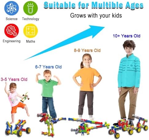 Huaker STEM Building Toys for 3 4 5 6 7 8 Year Old Boys Girls Birthday Gift - Image 3