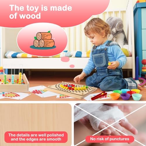 INIFEIDALA Montessori Wooden Educational Toys for 3-6 Year Olds - Image 5