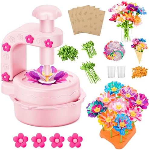 Fabric Flower Bouquets Toys,DIY Craft Kits for Kids,Arts and Crafts Toy for 3+ Year Old Girls,Flowers Market Toy,Build Your Flower Bouquet,Educational Preschool Learning Toys for Birthday,Christmas by PlesechdeWatchBands