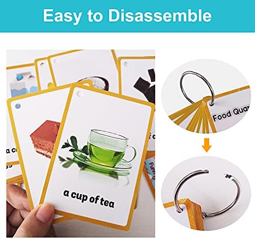Lilias Food Quantities Flash Cards, Toddler Learning Toys, Preschool Learning Toys, Homeschool Supplies, Learning Supplies for Kindergarten, 4.3 X 3.14 Inch, 18 Cards in Set - Image 4