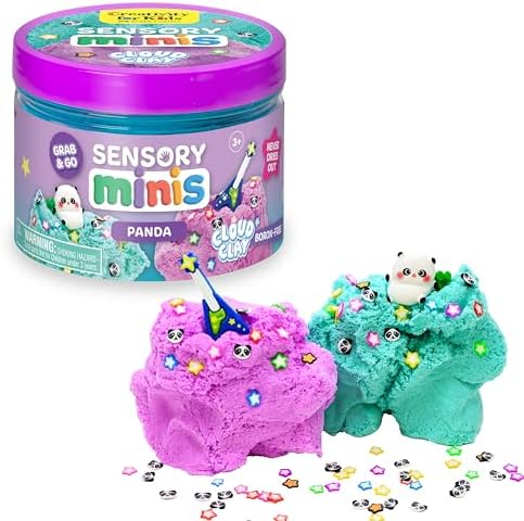 Creativity for Kids Sensory Minis Panda Kit | Cloud Clay Sensory Toy for Toddlers | Squish, Scoop & Discover Panda Surprise Pieces | Mess-Free, Screen-Free Travel Activity for Kids (Ages 3+) by CreativityforKids