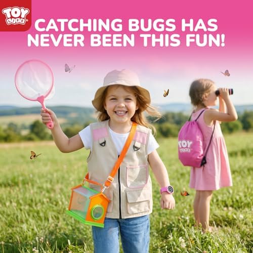 TOY Life Kids Explorer Kit with Bug Catcher for Kids, Bug Catching Kit with Bug Toys, Kid Safari Vest & Hat, Compass, Binoculars, Magnifying Glass, Educational Outdoor Toys Girls Kid Adventure Kit - Image 2