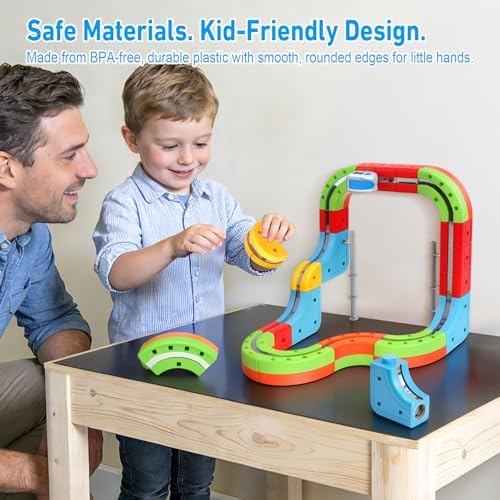 Magnetic Train Set for Kids, 3D Electric Train Set, STEM Educational Building Toy, DIY Learning Track with Vertical Climb & Upside Down Action, Gift for Toddlers Boys Girls Ages 3 4 5 6+ - Image 6