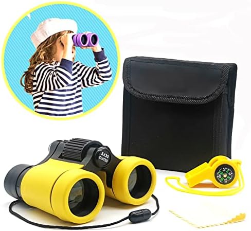 Kids Binoculars Ages 3-12 with Compass & Whistle by Besticerollerforface