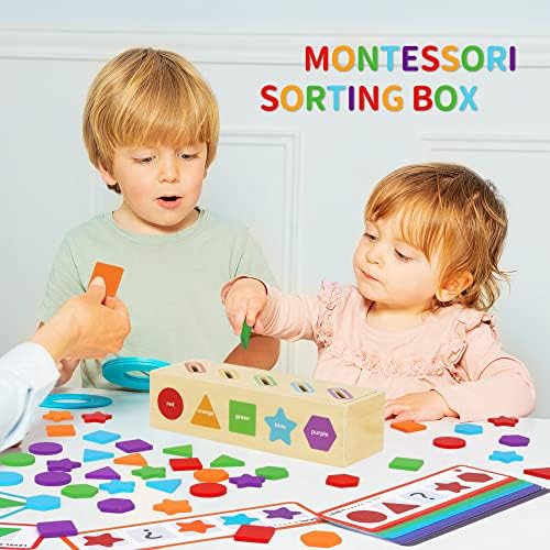 Montessori Toys for 1 2 3 Year Old, Color Sorting & Stacking Matching Toys - Image 4