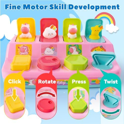 Tovol Zerky Montessori Pop Up Cause & Effect Toddler Toy for 1-3 Years Old - Image 5