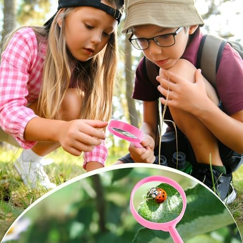 ROBOTIME 2-Person Bug Catcher Kit for Kids - Complete Pink Outdoor Explorer Set with Double Tools for Siblings & Friends (Ages 3+) - Image 4