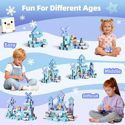 GobiDex 100PCS Magnetic Blocks Magnet Building Princess Castle Toys - Image 4