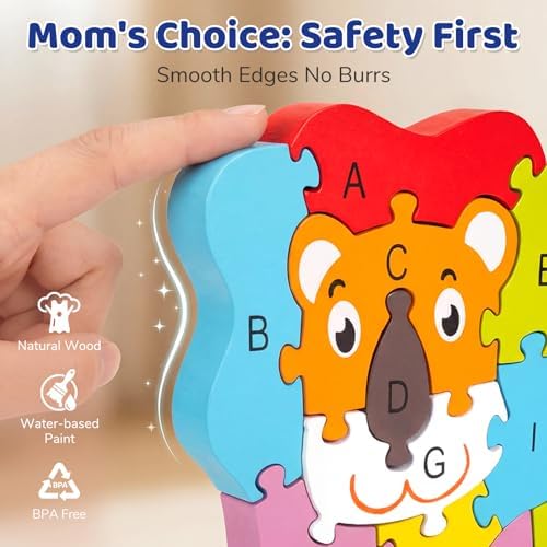LovesTown Puzzle for Kids, Wooden, 3D Lion Shape - Image 3