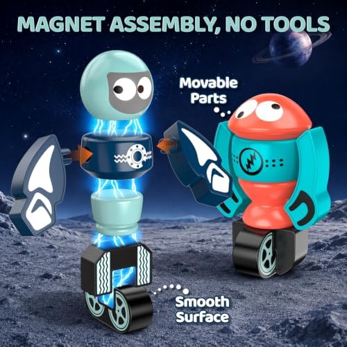 Magnetic Robot Building Toy, STEM Magnet Alien Toys Set for Kids Age 3-5 - Image 4
