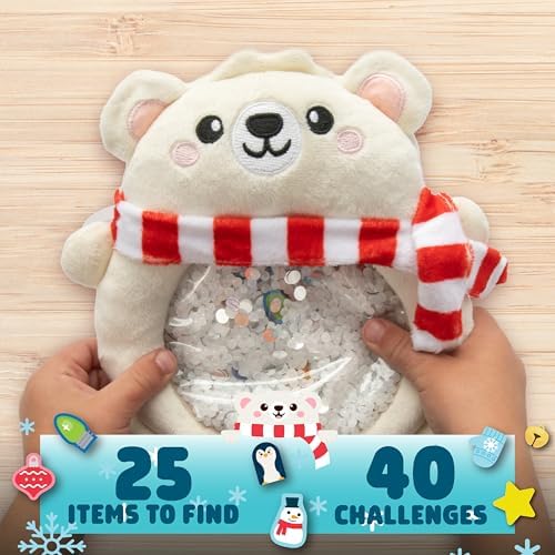 Chuckle & Roar Seek & Find Polar Bear Plush, Toddler Travel Toys, Ages 3+ - Image 3