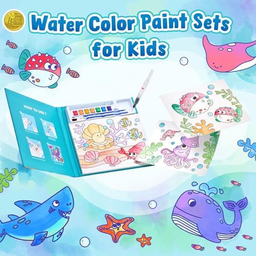 JoyCat Paint with Water Coloring Books for Toddlers (Sea Animals) - Image 2