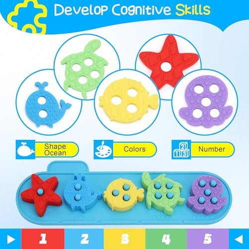 Montessori Sensory Stacking Sorting Toys for Toddlers 1-3 - Image 4