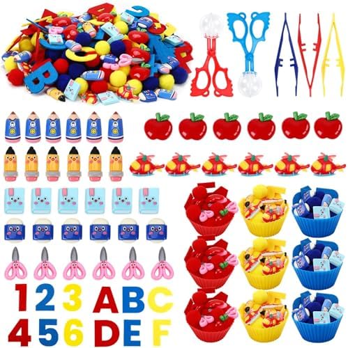 Sensory Bin Filler Set with Pom Poms, Sensory Bin Fillers by kaiolbly
