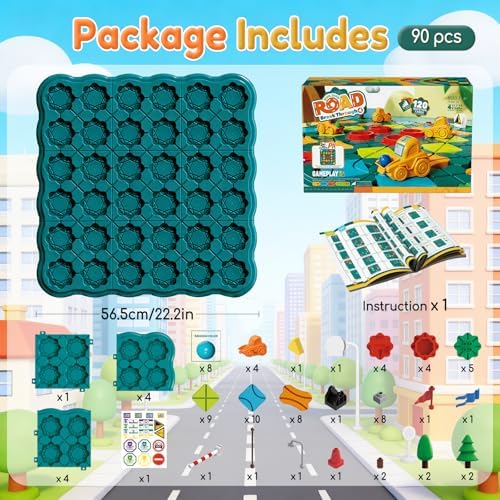 STEM Board Games Kids Toys, Maze Brain Teaser Puzzles Learning Games, Logic Road Track Building Blocks Educational Montessori Preschool Birthday Boys Girls Gifts for Kids Ages 3 4 5 6 7 8 Year Old - Image 6