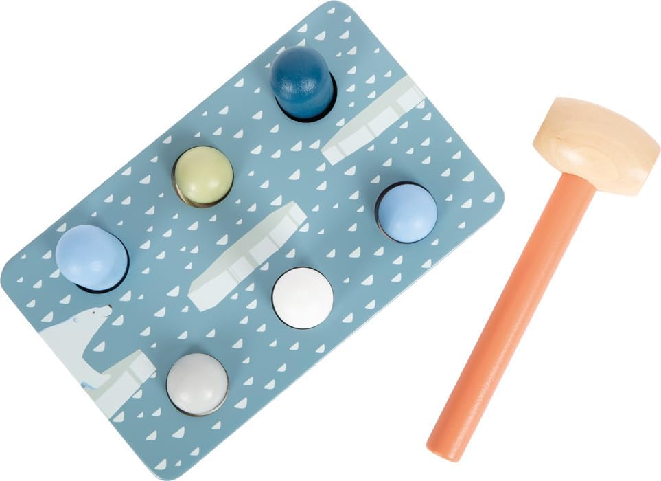 Small Foot Game Arctic Made of FSC 100%-Certified Wood, Hammer Bench for Kids Aged 1+ Years Old, 12448 - Image 3