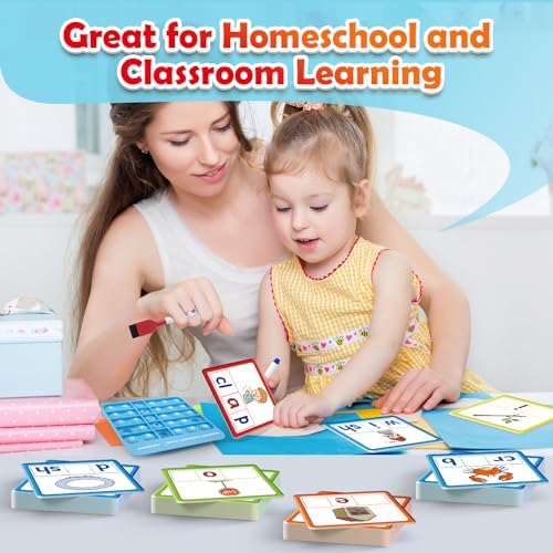 Torlam CVCC & CCVC Word Games, Sight Words Flash Cards Spelling Reading Learning Phonics Games for Kids, Speech Therapy Toy, Kindergarten Classroom Must Have Learning Activities Homeschool Supplies - Image 6