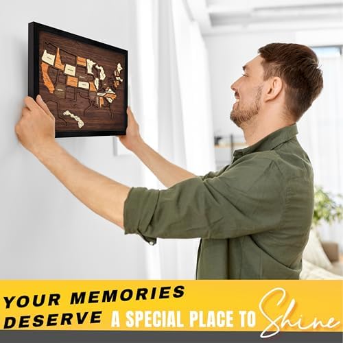 flinelife USA Travel Map, 13x11, Wooden USA Map Puzzle, Perfect For Couples and Families Gift - Image 6