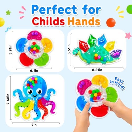3PCS Color Sorting Sensory Squeeze Fidget Toys for Kids,Montessori Preschool Learning Fine Motor Skils Matching Travel Roadtrip Toy Birthday for Boys Girls Ages 3+ - Image 5
