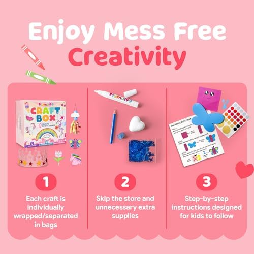 Mumaloo Kids Craft Kit – 10 Unicorn & Mermaid Art Projects - Image 4